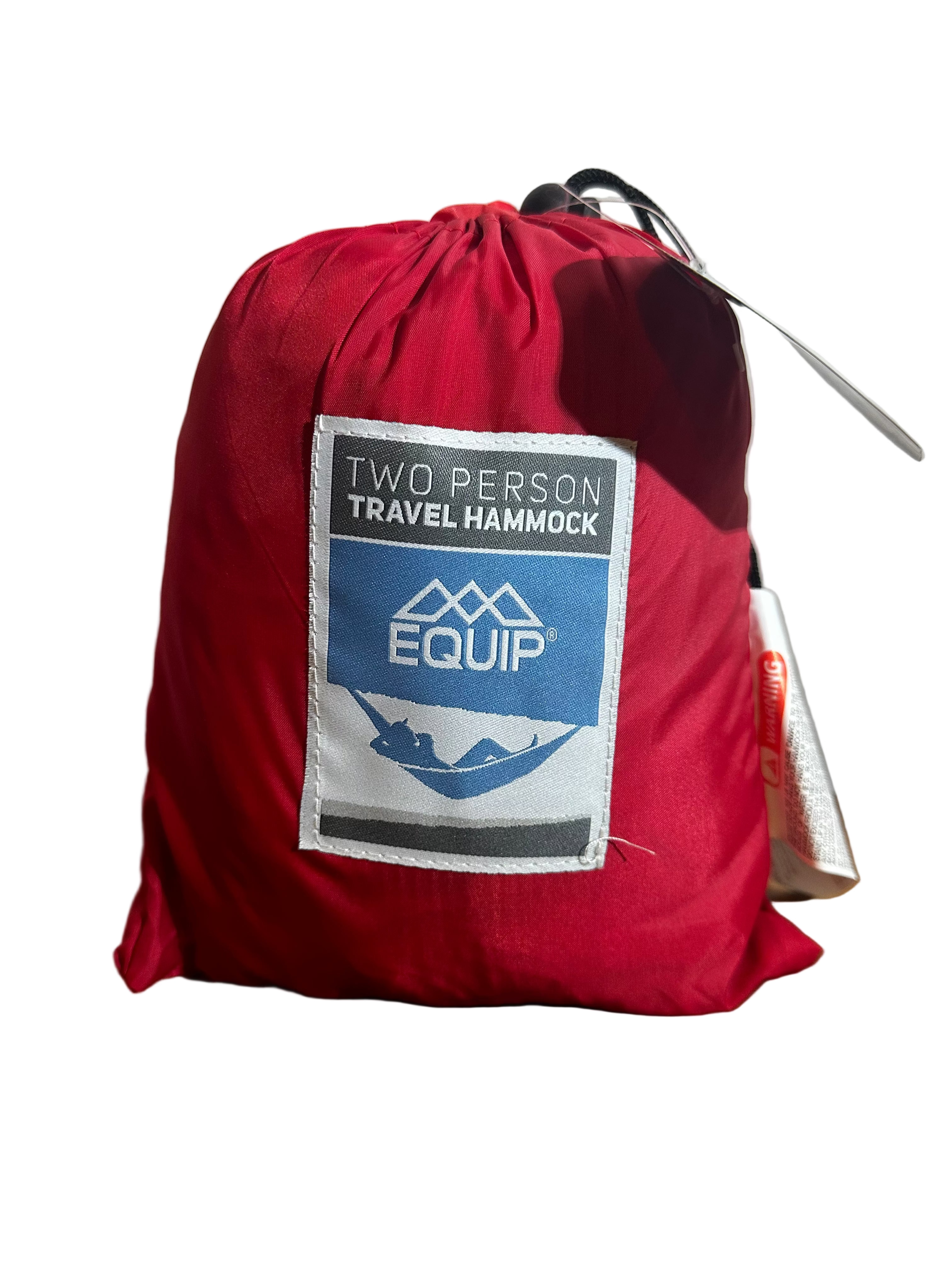 Equip 2-Person Travel Hammock – Fiery Red with Hanging Kit and Carry Bag