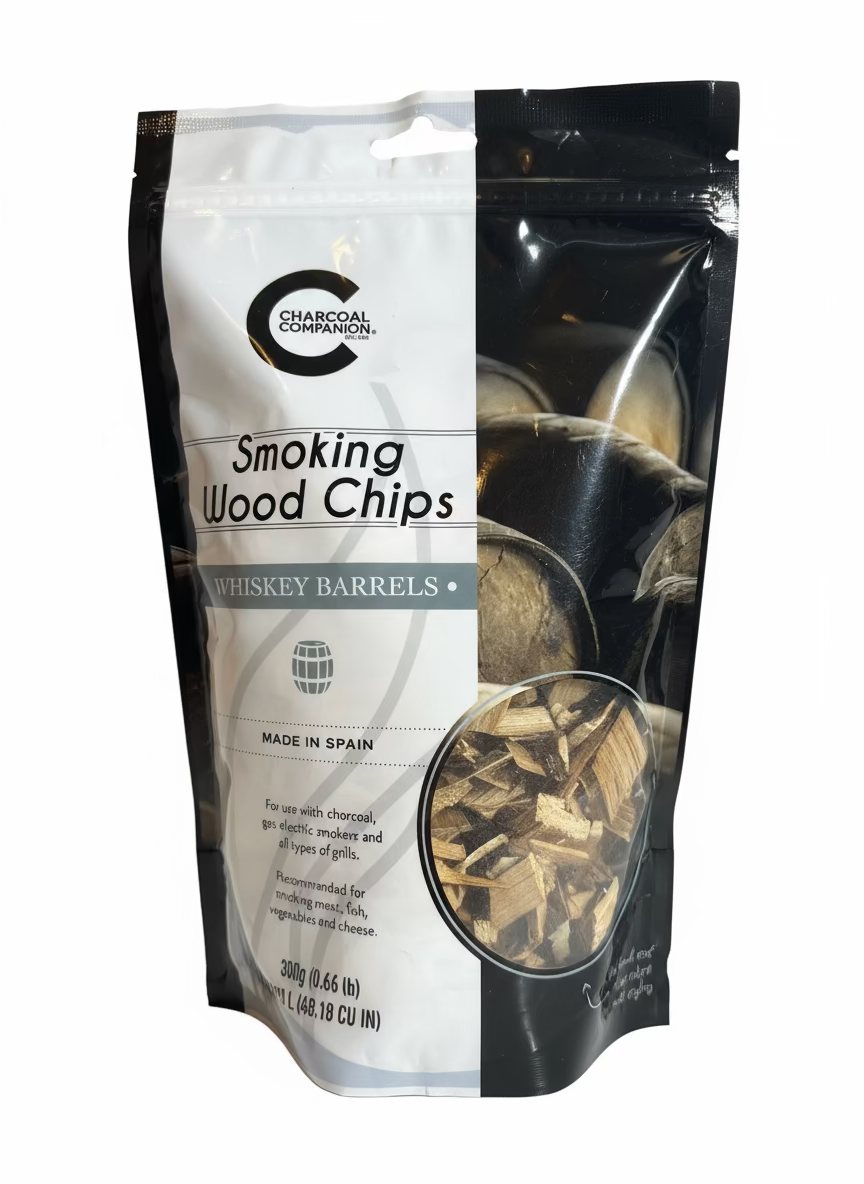 Charcoal Companion Smoking Wood Chips – Whiskey Barrel (300g)