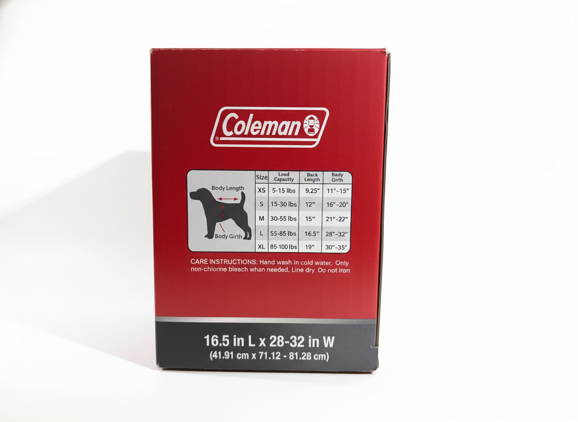 Coleman Pet Flotation Device – Size L (Up to 85 lbs)