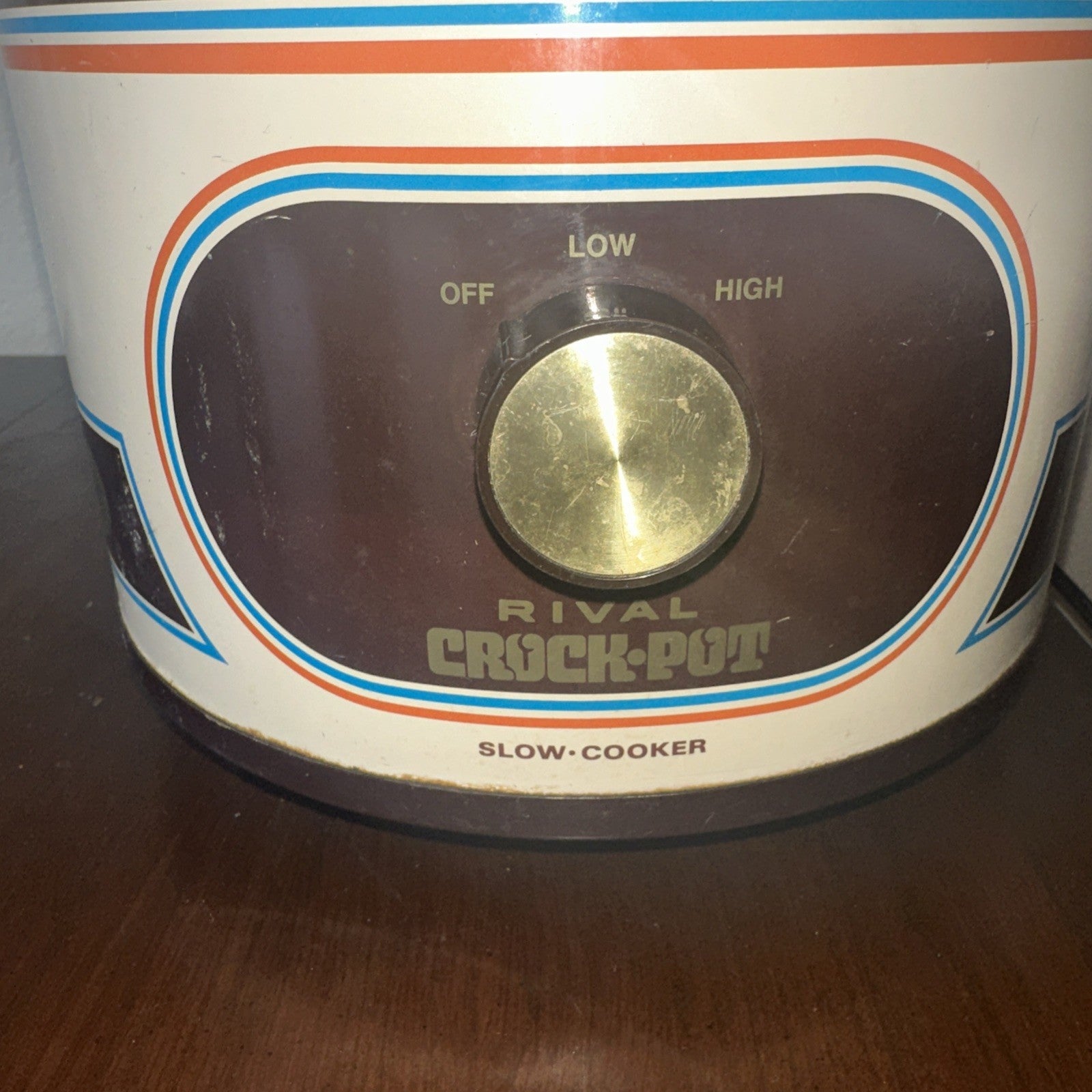 VINTAGE Rival Crock Pot Model 3100 3.5 Qt Slow Cooker Stripes 70s 80s TESTED!!