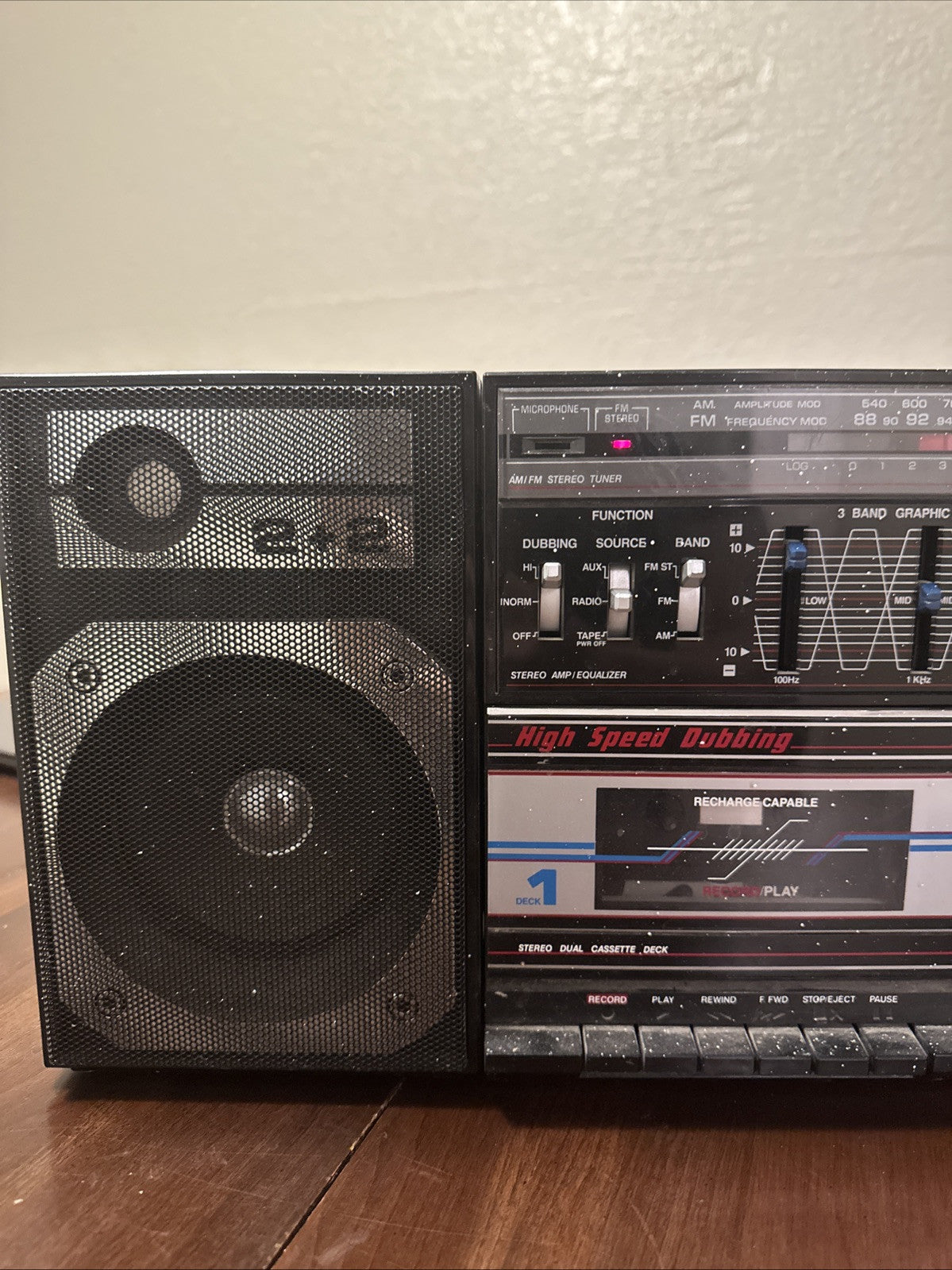 GE 2+2 dual cassette dubbing system model 3-5671A