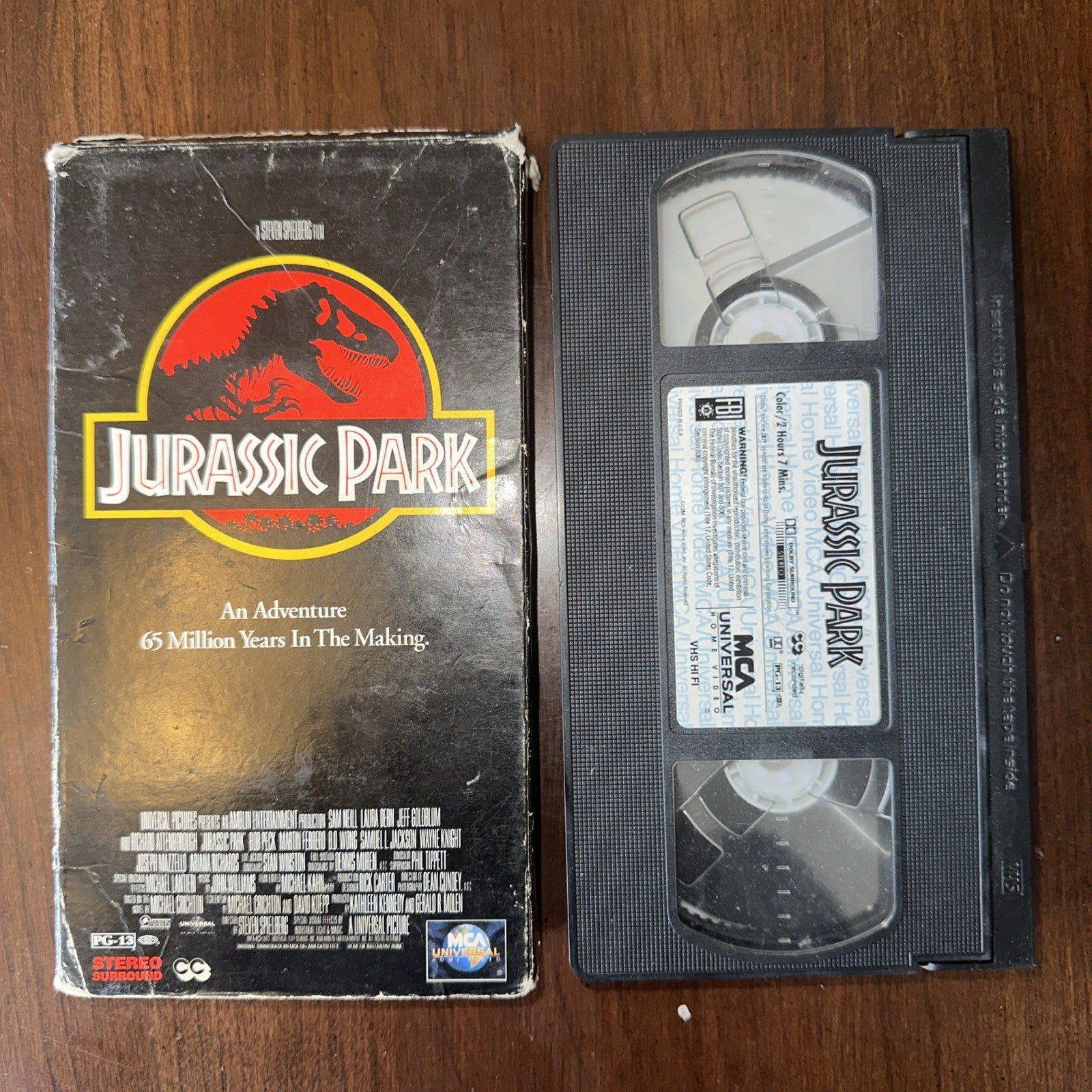 Jurassic Park by Steven Spielberg VHS 1993 Original Cast Of Actors. Adventure