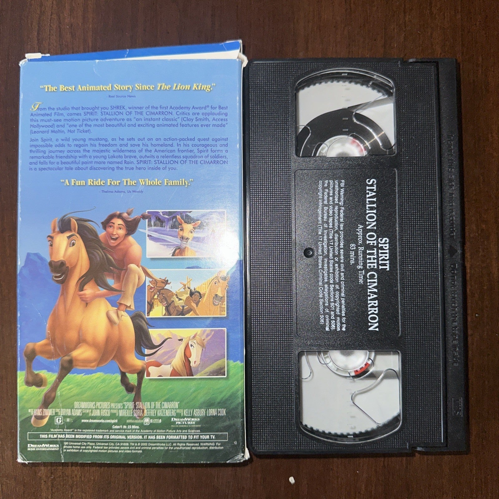 Spirit: Stallion of the Cimarron VHS 2002 Clamshell