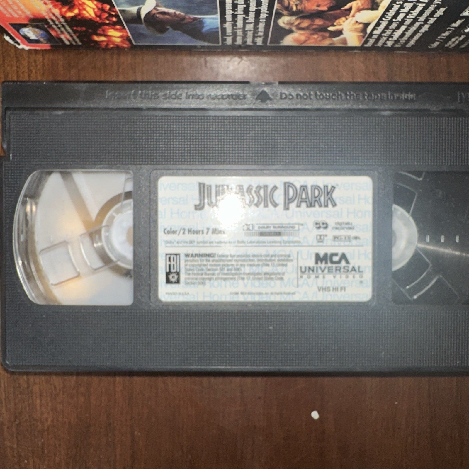 Jurassic Park by Steven Spielberg VHS 1993 Original Cast Of Actors. Adventure